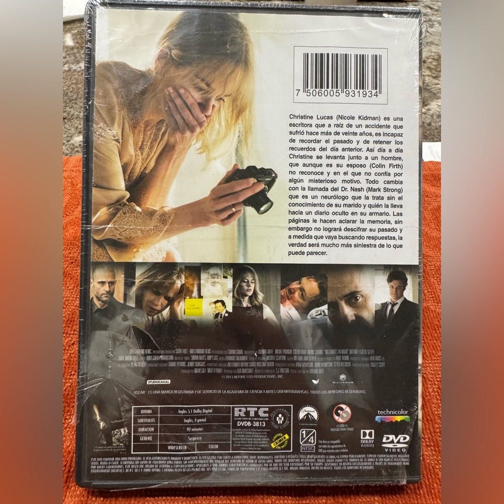 Before I Go To Sleep (No Confíes En Nadie) DVD - Face Trio Cover, Black & Cream - Picture 2 of 3